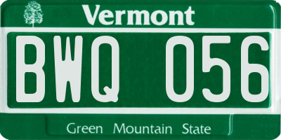 VT license plate BWQ056