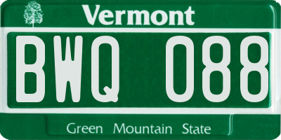 VT license plate BWQ088