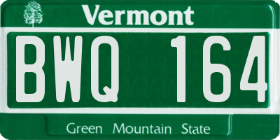 VT license plate BWQ164