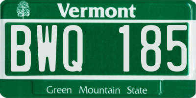VT license plate BWQ185