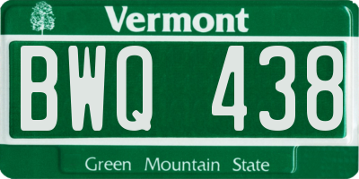 VT license plate BWQ438