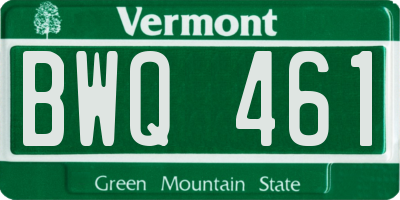 VT license plate BWQ461