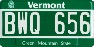 VT license plate BWQ656