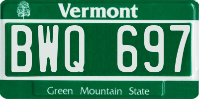 VT license plate BWQ697