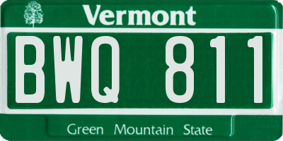 VT license plate BWQ811