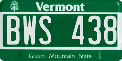 VT license plate BWS438