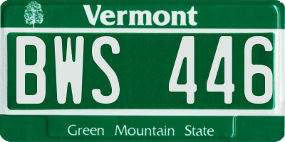 VT license plate BWS446