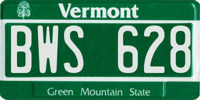 VT license plate BWS628