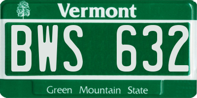 VT license plate BWS632