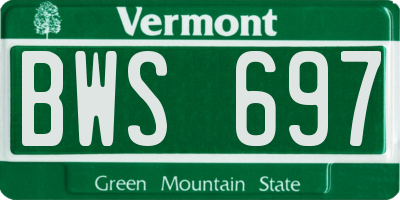 VT license plate BWS697