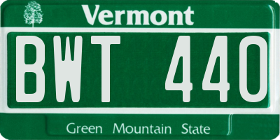VT license plate BWT440