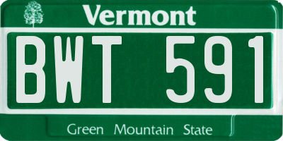 VT license plate BWT591