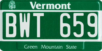 VT license plate BWT659
