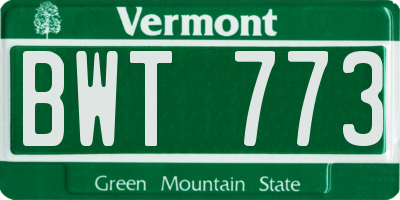 VT license plate BWT773