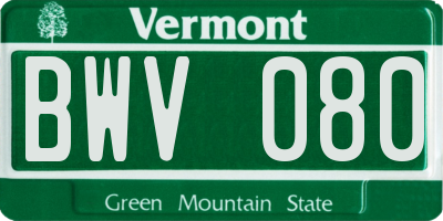 VT license plate BWV080