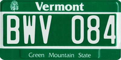 VT license plate BWV084