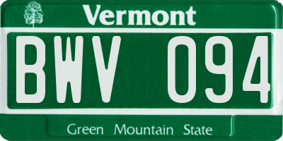 VT license plate BWV094