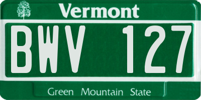 VT license plate BWV127