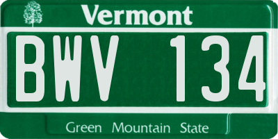 VT license plate BWV134