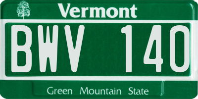 VT license plate BWV140