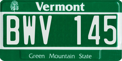 VT license plate BWV145