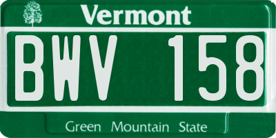 VT license plate BWV158