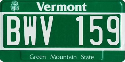 VT license plate BWV159