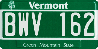 VT license plate BWV162