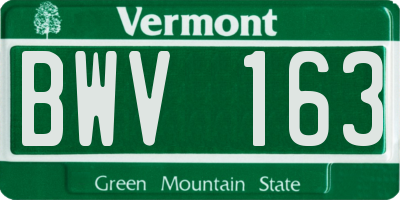 VT license plate BWV163