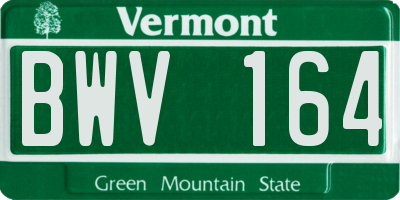 VT license plate BWV164