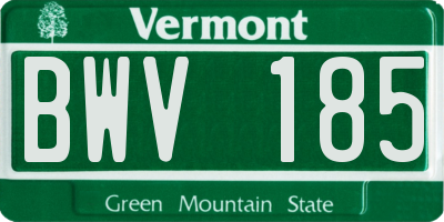 VT license plate BWV185