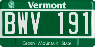 VT license plate BWV191