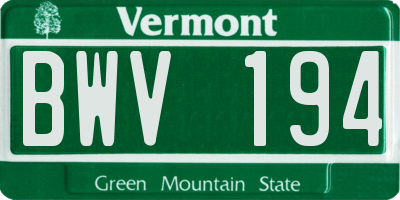 VT license plate BWV194