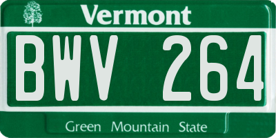 VT license plate BWV264