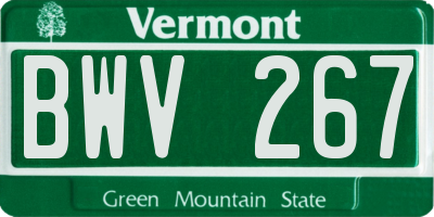 VT license plate BWV267