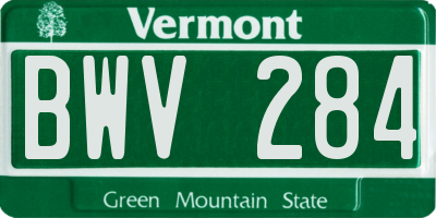 VT license plate BWV284