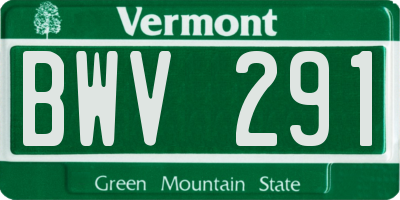 VT license plate BWV291
