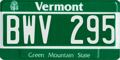VT license plate BWV295