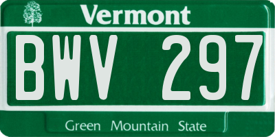 VT license plate BWV297