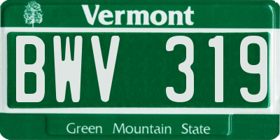 VT license plate BWV319