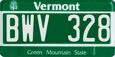 VT license plate BWV328