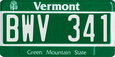 VT license plate BWV341