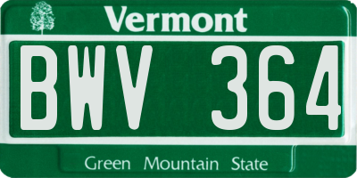 VT license plate BWV364