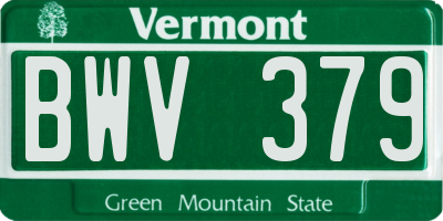 VT license plate BWV379