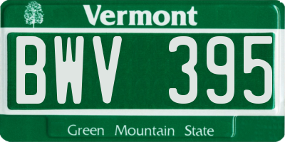 VT license plate BWV395