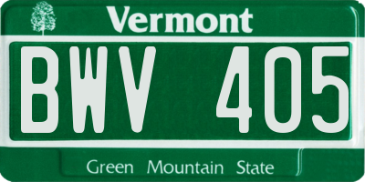 VT license plate BWV405