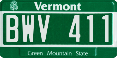 VT license plate BWV411