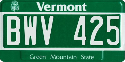 VT license plate BWV425