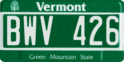 VT license plate BWV426