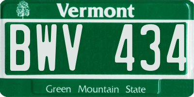 VT license plate BWV434